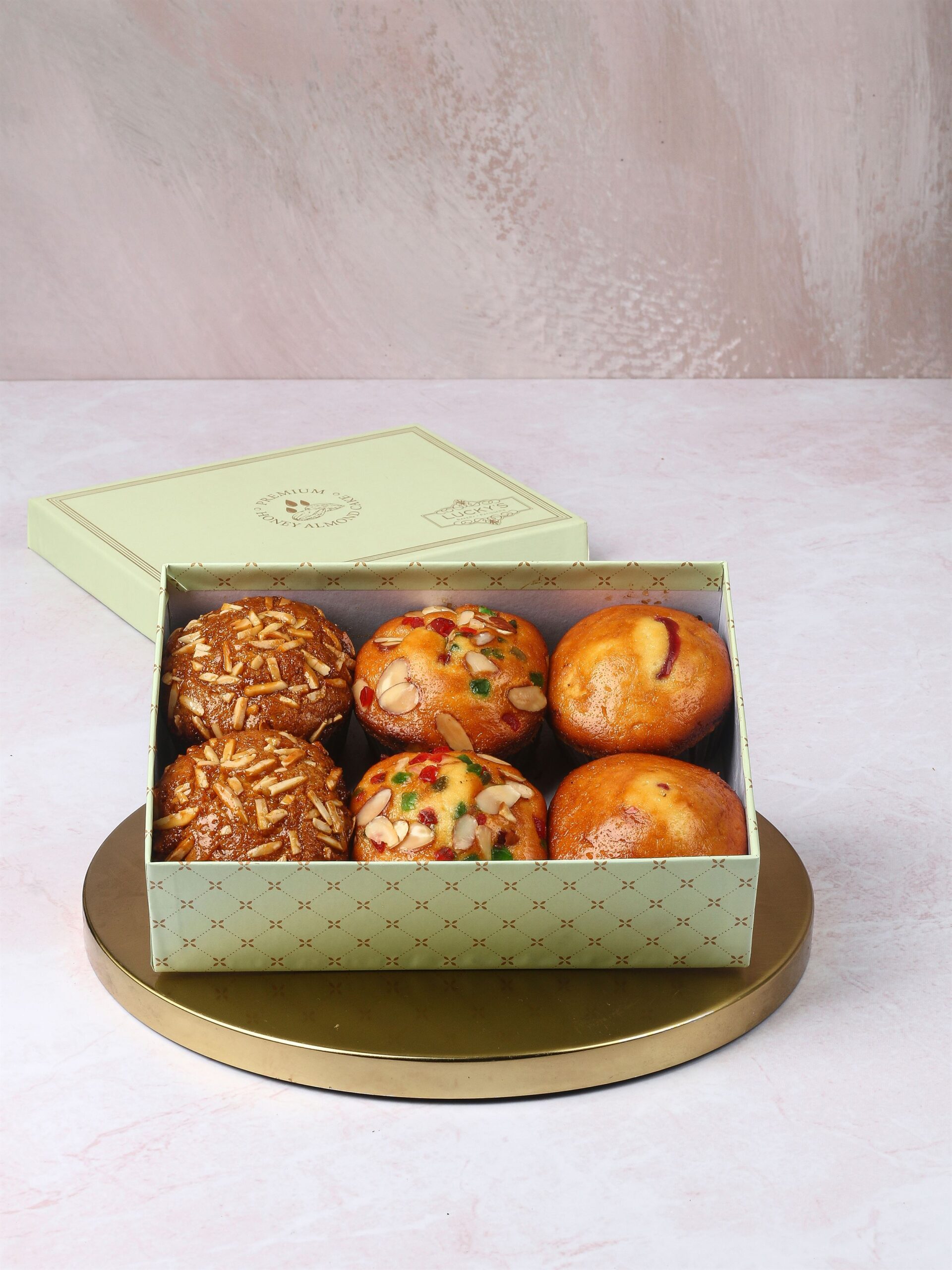 Assorted Vanilla Muffin Box of 6 Luckys Bakery